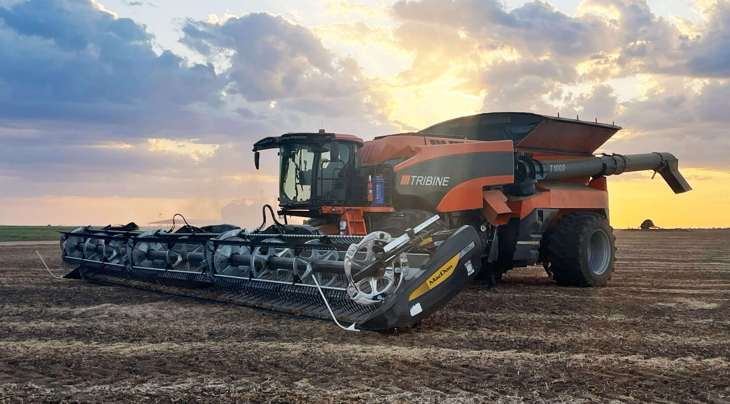 Tribine machine at sunset